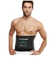 Hot Power Belt Technology Bel İncelme Kemeri Göbek Zayıflama Terleme Termal Kemer Pembe Renk Termal (Siyah)