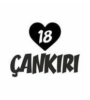 Kalpli 18 Çankırı Araba Sticker siyah 20x15 CM (Siyah)