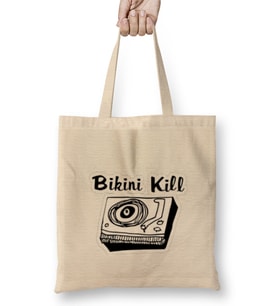 Bikini Kill LOGO Bez Çanta Uzun Saplı
