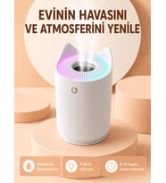 Ha Nemlendirici Buhar Makinesi Aromaterapi LED Işıklı Oda Nemlendirici