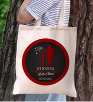 BK Gift Kişiye Özel Öğretmenler Günü Tasarımlı Kanvas Bez Çanta- 11, Öğretmene Hediye, Öğretmenler Günü