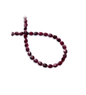 Garnet Doğal Taş Oval Faset Kesim 6x8mm Dizi
