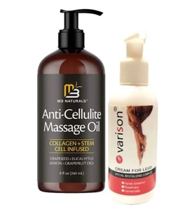M3 Naturals Anti-Cellulite Massage Oil 240 ml Masaj Yağı + Varison 120 ml Kremi