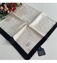 Levidor Premium Monogram Eşarp Krem-Siyah GX0224