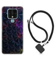 Tecno Camon 16 18P Pova Kılıf Boyun Askılı Silikon Renkli Prizmalar 1783
