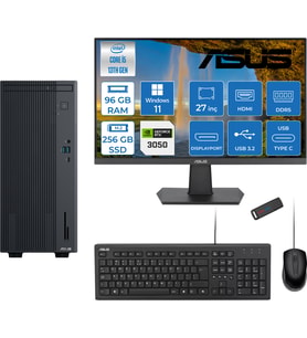 Asus Expertcenter P500MV Intel Core İ5-13420H 96GB Ddr5 256GB SSD WIN11PRO 6GB/RTX3050 100HZ IPS 27" Mon Minitower Masaüstü Bilgisayar WM5136216512B0DW31+Zettausbbellek