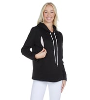 LuvmaBelly 4505 Pamuklu yandan fermuarlı Lohusa Emzirme Sweatshirt (Siyah)