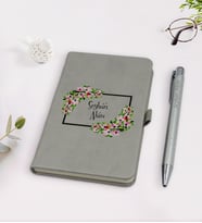 BK Gift Kişiye Özel İsimli Gri Termo Deri Defter Kalem Seti-15