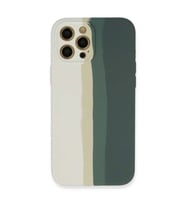 İphone 12 Pro Kılıf Ebruli Lansman Silikon - Beyaz-gri