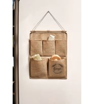 Jüt 5 Cepli Çok Amaçlı Askılı Duvar Tipi Dolap Içi Banyo Mutfak Düzenleyici Organizer 35x45 (Standart)