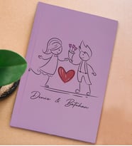 BK Gift Kişiye Özel Sevgili İsimli Sert Kapaklı Lila Defter, Sevgiliye Hediye, Doğum Günü Hediyesi, Anı Defteri (Model 1)