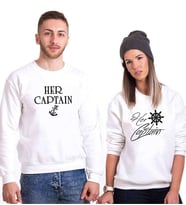 Tshirthane Captain Mermaid Sevgili Kombinleri Sweatshirt Kombini (Tek Ürün Fiyatıdır.)