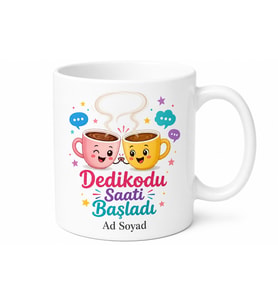 Kankaya Hediye Esprili Dedikodu Saati Temalı Kupa Bardak Komik Hediye