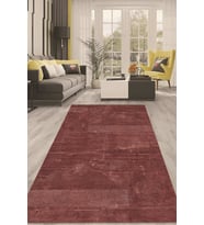 Dijital Kaymaz Taban Yıkanabilir Modern Renkli Salon Halısı Mutfak Halısı Yolluk ND-HT-222 (Kırmızı)