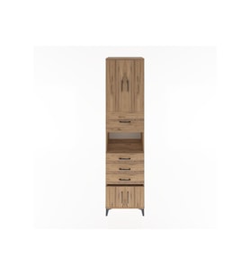 Hyperion Dolap 3 Raflı 4 Çekmeceli 4 Kapaklı 60x44x243 Çam-Çam