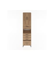 Hyperion Dolap 3 Raflı 4 Çekmeceli 4 Kapaklı 60x44x243 Çam-Çam