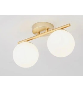 Rsylight Metal Modern Eskitme Kaplama Opal Camlı Tavan Plofyoner 2 Li Tavan Avize