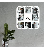 8 Fotoğraflı Kişiye Özel Duvar Saati