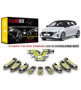 Hyundai i20 2021 LED İç Aydınlatma Ampul Seti FEMEX Parlak Beyaz