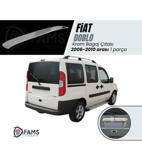 Fiat Doblo Krom Bagaj Çıtası 2006-2010 Arası Paslanmaz Çelik