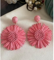 Pembeli çiçek küpe (K.Pembe)