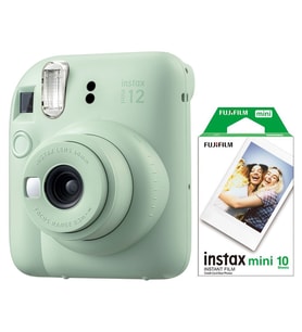 Instax mini 12 Yeşil Fotoğraf Makinesi ve 10'lu mini Film