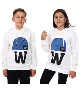 Çocuk Bere Baskılı Ve İşlemeli Kapüşonlu Sweatshirt