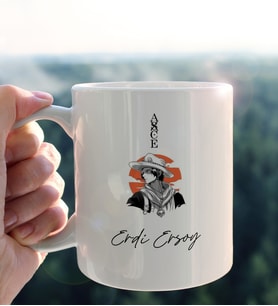 One Piece Anime Temalı İsme Kişiye Özel Tasarım Hediyelik Kupa Bardak