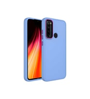 Xiaomi Redmi Note 8 Uyumlu Kılıf Metal Çerçeve ve Buton Tasarımlı Silikon Zore Luna Kapak