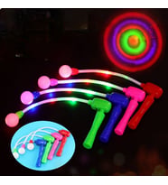 LED LİGHT UP SPİNNİNG RATCHET BALL 4 ADET RENKLİ LED IŞIKLI CIR CIR ŞENLİK KONSER PARTİ IŞIKLARI