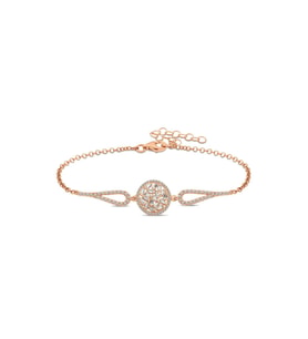 Gümüş Rose Baget Taşlı Bileklik CSR2183317