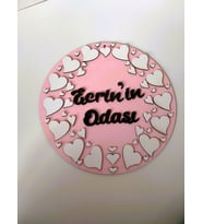 çoçuk odası kapı süsü kişiye özel
