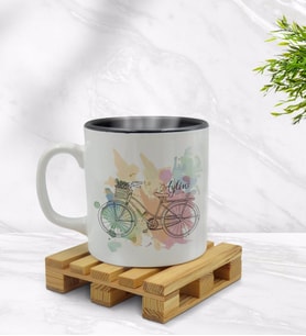 BK Gift Kişiye Özel Nostaljik Tasarımlı İçi Siyah Renkli Kupa Bardak Model 1