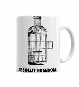 Absol ut freedom   Kupa Bardak Porselen