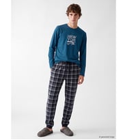LC WAIKIKI Gri Nyc Baskılı Erkek Pijama Takımı