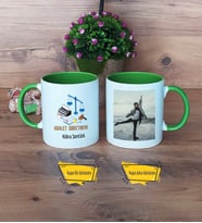 Adalet Öğretmeni Kupa Bardak Yeşil Fotoğraflı Öğretmenler Günü Hediyesi