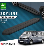S-Dizayn Renault Trafic 2 Kısa Şase Skyline Siyah Yan Basamak 223 Cm 2001-2014 A+ Kalite