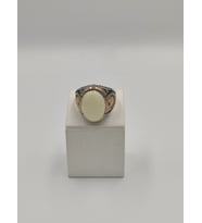 BİLARDO TOPU YAN KOLLARI AYYILDIZ MOTİFLİ  925 AYAR GÜMÜŞ ERKEK 24 MM YÜZÜĞÜ (Beyaz)