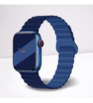 Cosmostech Akıllı Saat Watch için Uyumlu 42MM 44MM 45MM 49MM 1/2/3/4/5/6/se/7/8/ultra Magnetli Kordon ve Kayışı Açık Lacivert