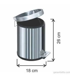 Garanti Metal 1001 Pedallı Çöp Kovası (3 Litre)