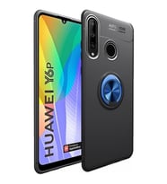 Huawei Y6P Yüzüklü Power Silikon Kılıf (Mavi)