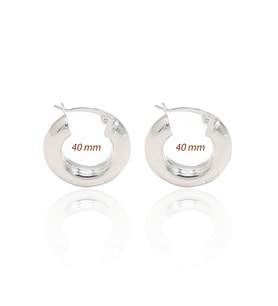 40 mm Halka Model 925 Ayar Gümüş Küpe 201023004