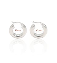 40 mm Halka Model 925 Ayar Gümüş Küpe 201023004