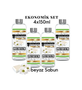 Wendore Sihirli Kokular Küre & Tüm Makinelere Uyumlu Geniş Alan Koku Makinesi Parfüm Solüsyonu Beyaz Sabun 4'lü Set
