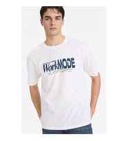 Defacto %100 Pamuk Boxy Fit Beyaz Erkek T-Shirt F8127AX/WT34