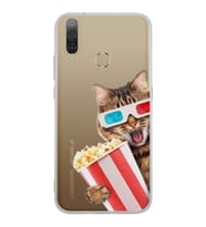 PrintiFy General Mobile GM 10 ile Uyumlu Kedi 1 Kamera Korumalı Şeffaf Kılıf