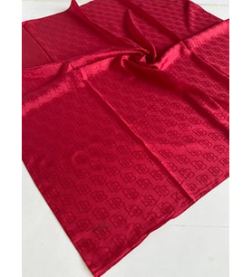 Belli Fresh Monogram Jakarlı Eşarp 1-98 Kırmızı Desenli