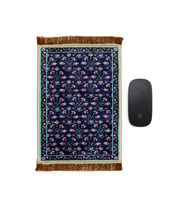 Bursa İpek Lacivert Dekoratif Küçük Halı Mousepad