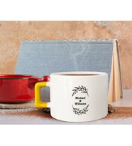 BK Gift Kişiye Özel İsimli Sarı Kulplu Çay & Kahve Fincanı-20, Arkadaşa Hediye, Sevgiliye Hediye