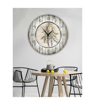 Retro Tasarımlı Duvar Saati 35X35 CM (Baskılı)